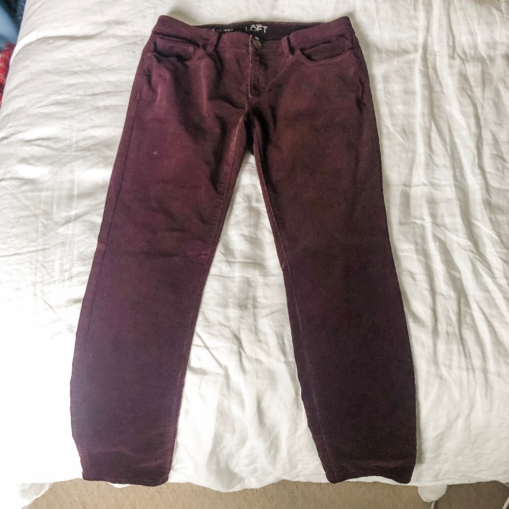 Maroon corduroy pants